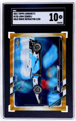2021 Topps Chrome F1 Lirim Zendeli #120 Gold Wave Refractor 2/50 SGC 10