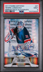 2011 Panini Certified Mirror Gold-Autograph Henrik Lundqvist #87 /25 PSA 9