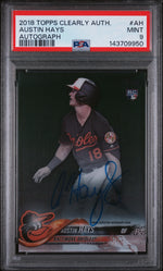 2018 Topps Clearly Authentic Autograph Austin Hays #AH PSA 9