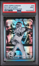 2024 Topps Chrome Negative Refractor Elly De La Cruz #44 PSA 9