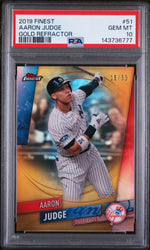 2019 Finest Gold Refractor Aaron Judge #51 /50 PSA 10