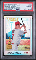 2019 Topps Heritage Chrome Refractor Shohei Ohtani #THC430 /570 PSA 8