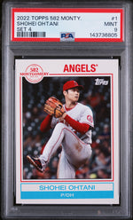 2022 Topps 582 Montgomery Club Set 4 - Lost Topps Design Shohei Ohtani #1 PSA 9
