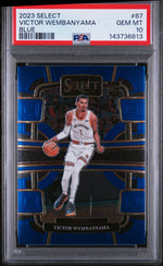 2023 Panini Select Concourse Blue Victor Wembanyama #87 PSA 10