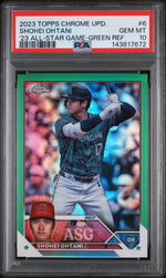 2023 Topps Chrome Update 2023 All-Star Game Green Shohei Ohtani #6 /99 PSA 10