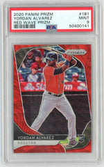 2020 Panini Prizm Red Wave Prizm Yordan Alvarez #181 /99 PSA 9