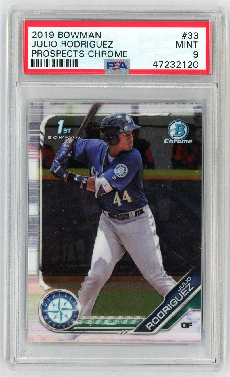 2019 Bowman Chrome Prospect Julio Rodriguez #BCP33 PSA 9