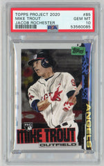 2020 Topps Project 2020 Jacob Rochester Mike Trout #85 PSA 10