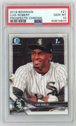 2018 Bowman Chrome Prospect Luis Robert #BCP21 PSA 10