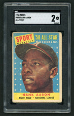 1958 Topps #488 Hank Aaron All-Star SGC 2