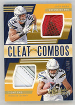 2018 Absolute #CC-JB Joey Bosa/Hunter Henry Cleat Combos Dual Player-Worn Patch /80 40/80