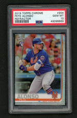 2019 Topps Chrome Refractor Pete Alonso #204 PSA 10