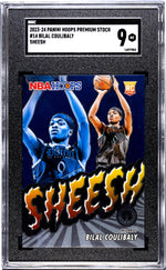 2023-24 Panini Hoops Premium Stock Sheesh Bilal Coulibaly #14 RC SGC 9