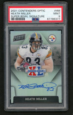 2021 Panini Contenders Super Bowl Signatures Heath Miller #HM PSA 9