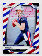 2024 Panini Prizm #329 Drake Maye Red White & Blue Prizm RC