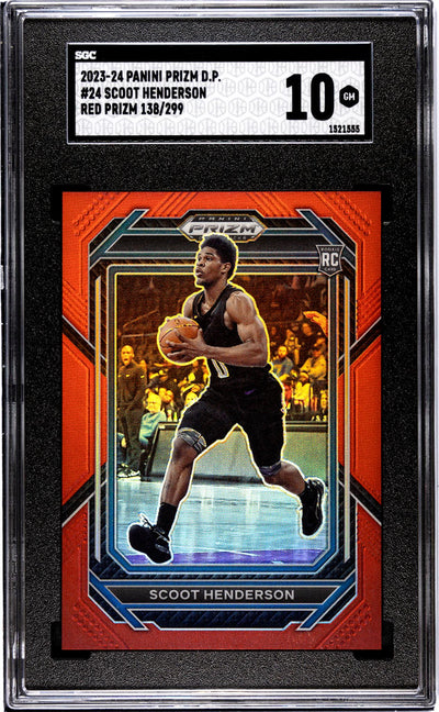 2023-24 Panini Prizm Draft Picks Scoot Henderson #24 Red Prizm /299 SGC 10