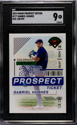 2024 Panini Prospect Edition Red Gabriel Hughes #177 /299 SGC 9