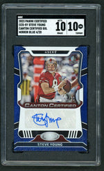 2023 Certified Steve Young Canton Signatures Auto Mirror Blue /20 SGC 10