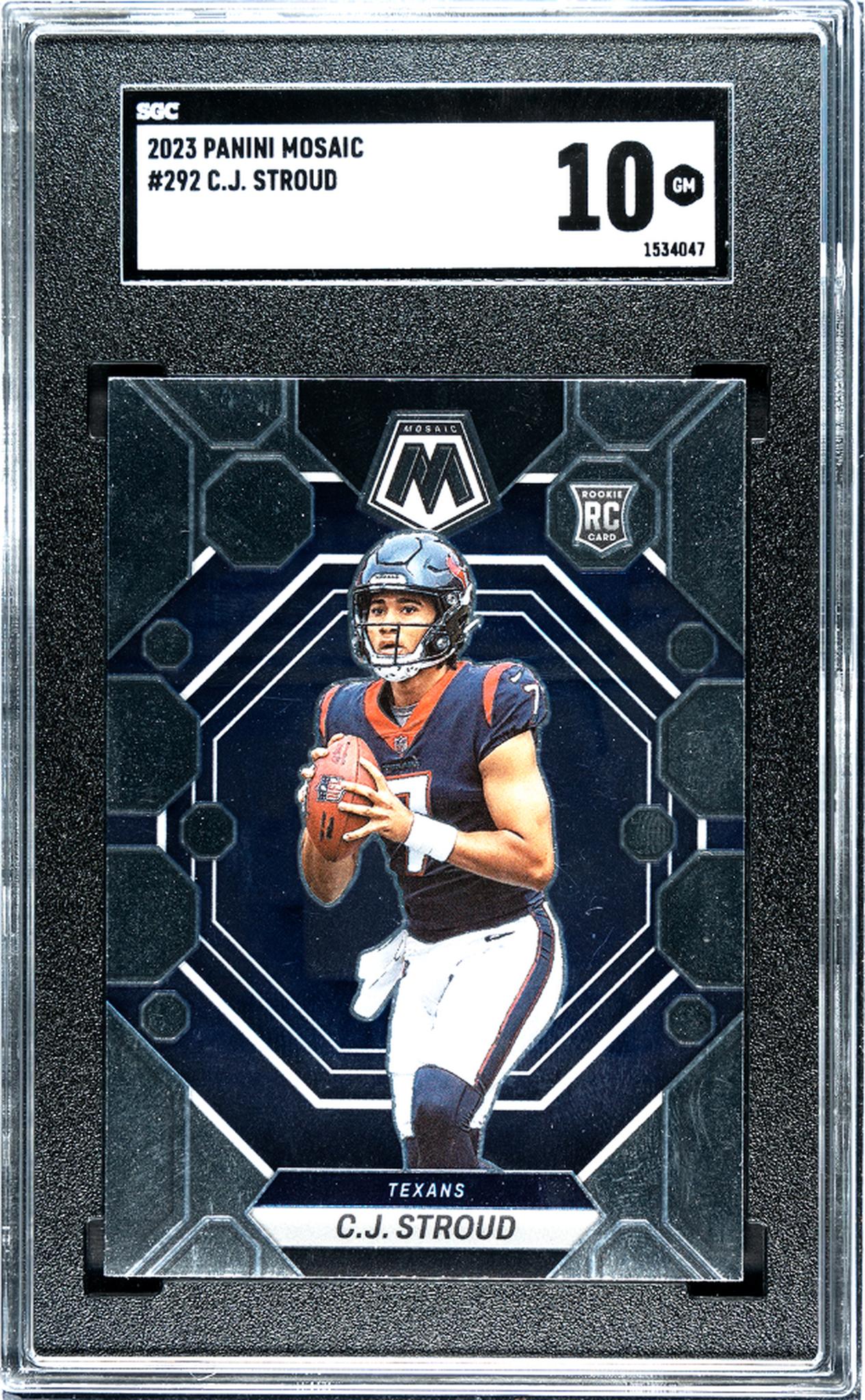 2023 Panini Mosaic C.J. Stroud #292 RC SGC 10 – Monmouth Sports Cards