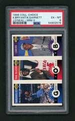 1996 Upper Deck Collector's Choice Mini II Jermaine O'Neal/Kevin Garnett/Kobe Bryant PSA 6