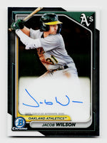 2024 Bowman Chrome #CPA-JWI Jacob Wilson Prospect Auto