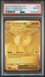 2025 Pokemon Mega Evolution Phantasmal Flames Mega Hyper Rare Mega Charizard X Ex #130 PSA 8