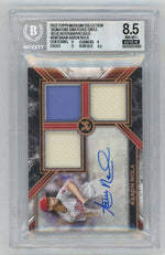 2022 Topps Museum Aaron Nola Triple Patch Auto Gold /25 BGS 8.5