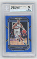 2023 Prizm Draft Picks #51 Jayson Tatum Blue Wave /249 BGS 9