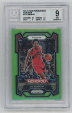 2023-24 Prizm Monopoly #83 OG Anunoby Neon Green SSP /10 BGS 9
