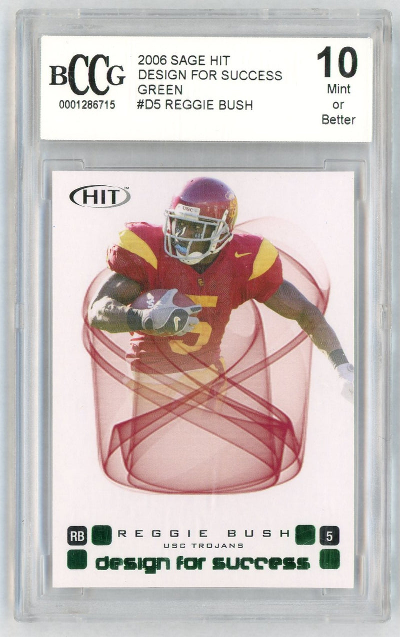 2006 Sage Hit #D-5 Reggie Bush Design for Success Green BCCG 10
