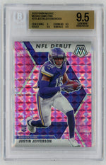 2020 Mosaic #270 Justin Jefferson Rookie RC NFL Debut Pink Camo BGS 9.5