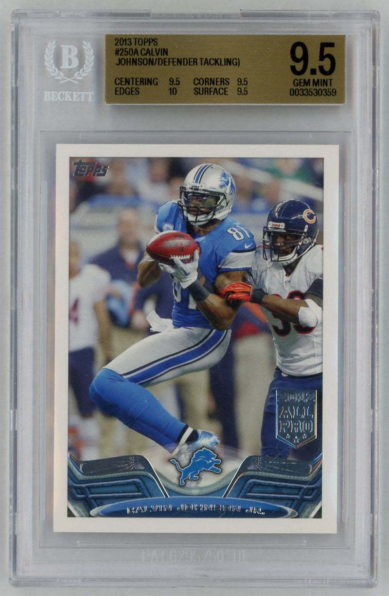 2013 Topps Calvin Johnson #250A Beckett 9.5