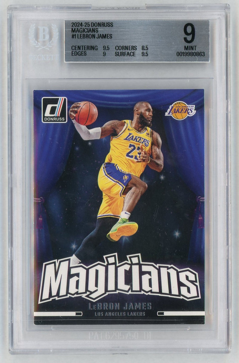 2024-25 Donruss Magicians LeBron James #1 Beckett 9