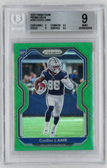 2020 Prizm #334 CeeDee Lamb Green Rookie RC BGS 9