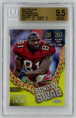 2024 Topps Chrome #SS-17 Terrell Owens Sunday Swag Yellow Refractor /75 BGS 9.5