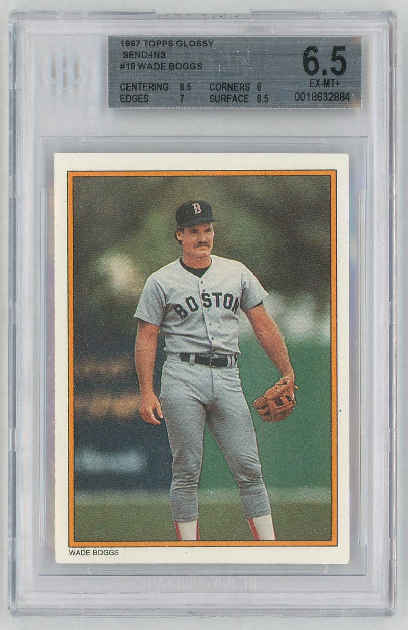 1987 Topps Glossy Send-Ins Wade Boggs #18 BGS 6.5