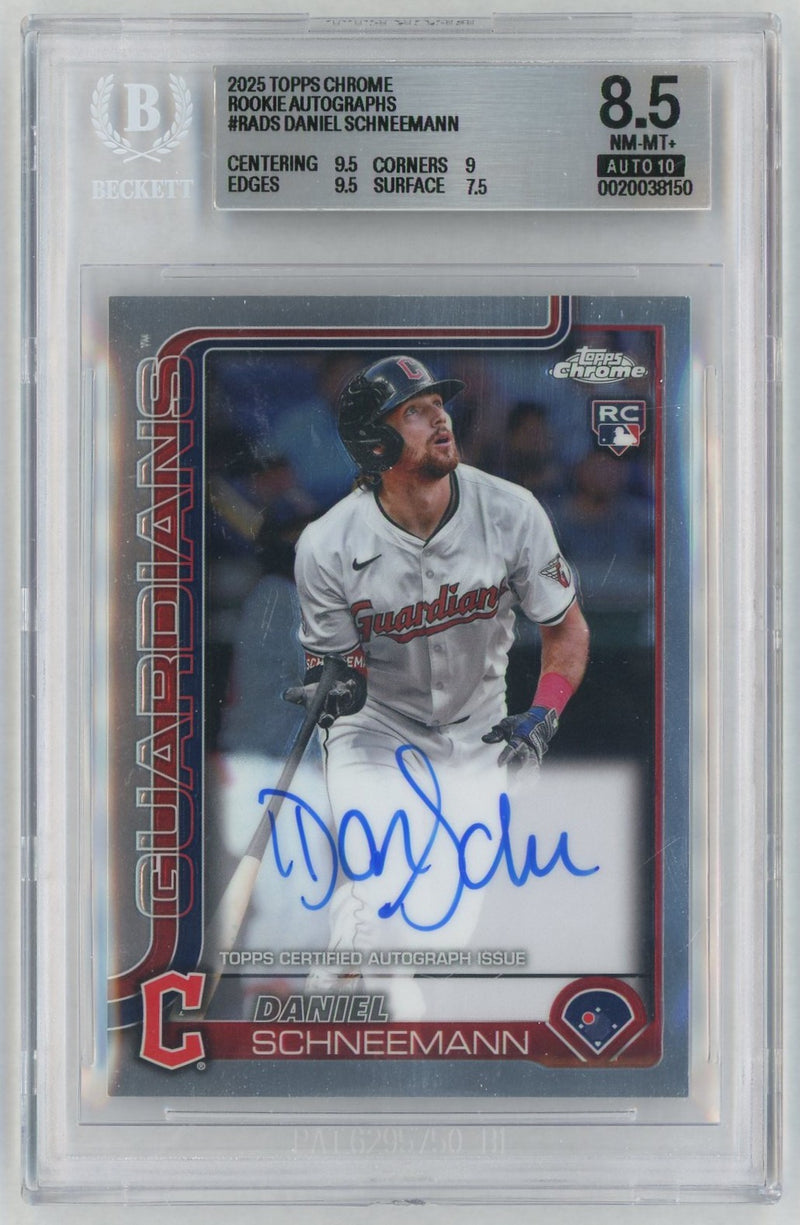 2025 Topps Chrome Rookie Autographs Daniel Schneemann #RADS /450 BGS 8.5