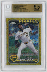 2024 Topps Chrome Update #USC6 Aroldis Chapman Gold Mini-Diamond /50 BGS 9.5