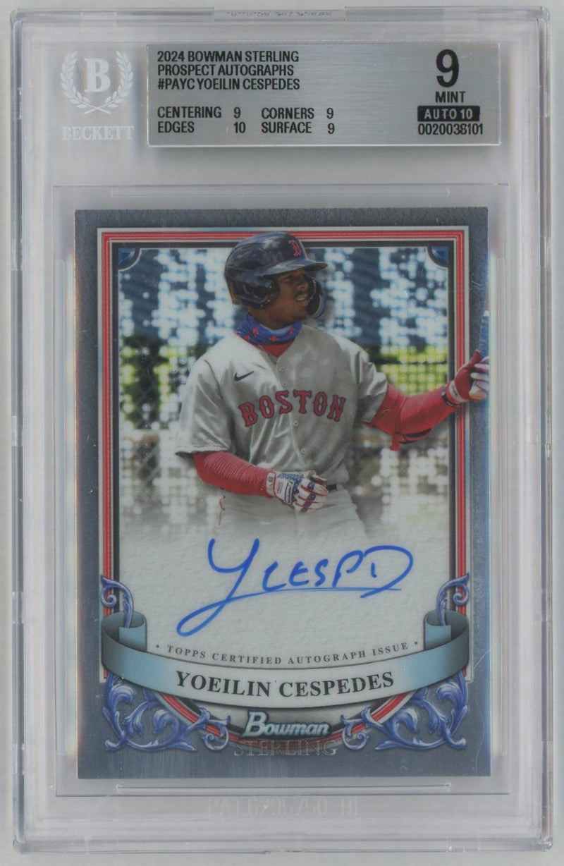 2024 Bowman Sterling #PA-YC Yoelin Cespedes Rookie RC Prospect Auto BGS 9