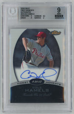 2008 Topps Finest #FMA-CH Cole Hamels Moments Auto BGS 9