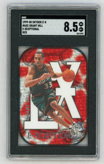 1999 Skybox E-X #6XC Grant Hill E-Xceptional Red Die-Cut SGC 8.5