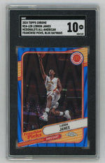 2024 Topps Chrome McDonald's #REA-LEB LeBron James All-American Franchise Picks Blue Raywave SGC 10