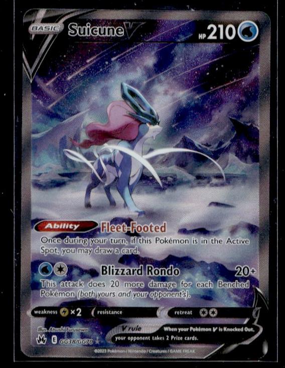 2023 Pokémon Crown Zenith Suicune V #GV30 Holo