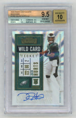 2020 Panini Contenders #122 Jalen Hurts Wild Card Rookie Ticket Auto BGS 9.5/Auto Grade 10