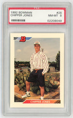 1992 Bowman Chipper Jones #28 PSA 8