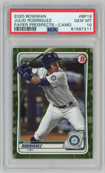 2020 Bowman Camo Julio Rodriguez #BP19 PSA 10