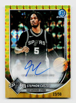 2025-26 Bowman Chrome Stephon Castle Gold Geometric Refractor Auto /50