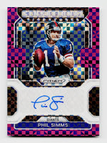 2021 Prizm #SS-PS Phil Simms 02/49 Purple Geometric Sensational Signatures
