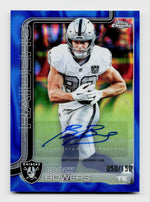 2025 Topps Chrome #BA-BB Brock Bowers Blue Lava Refractor Auto /150