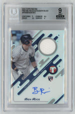 2025 Topps Pristine Pieces Ben Rice Rookie RC Game-Used Patch Auto Relic BGS 9